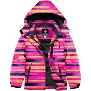 NWT GEMYSE GIRL'S WATERPROOF WINDPROOF SKI SNOW JACKET FLEECE  SZ 14-16
